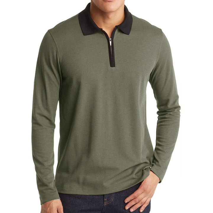 Herren sportliches Langarmshirt mit Reißverschluss Echoarchiv