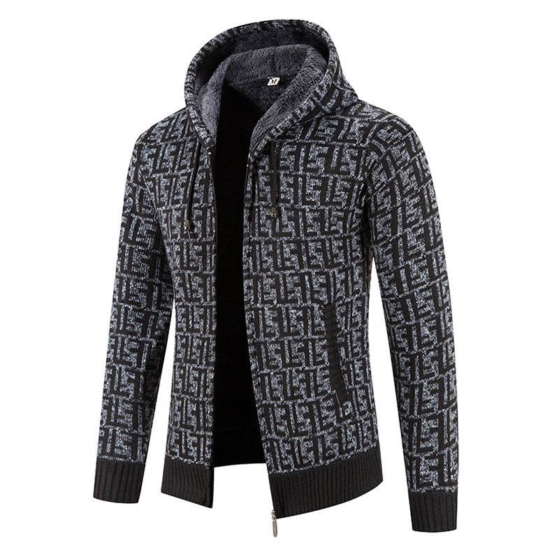 Herren modische Strickjacke mit hochgeschlossenem Kragen Echoarchiv