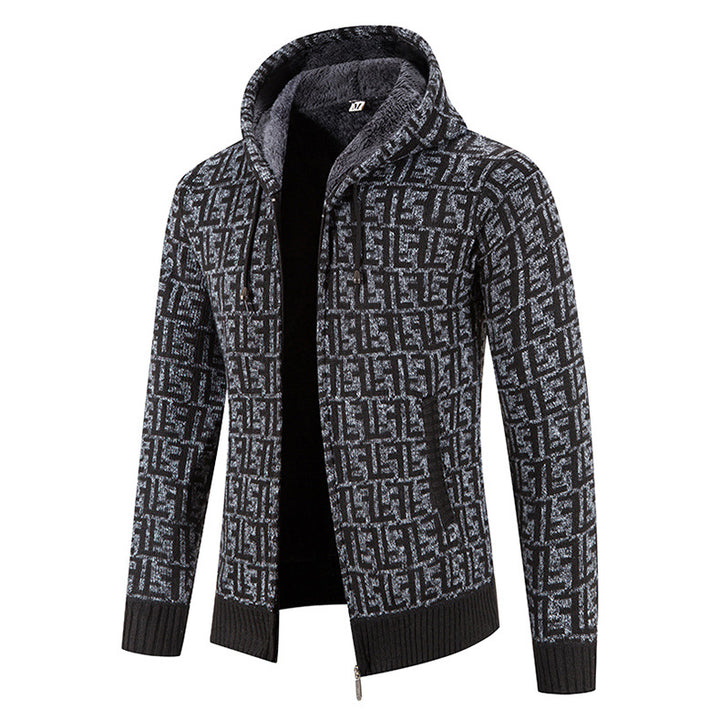 Herren modische Strickjacke mit hochgeschlossenem Kragen Echoarchiv
