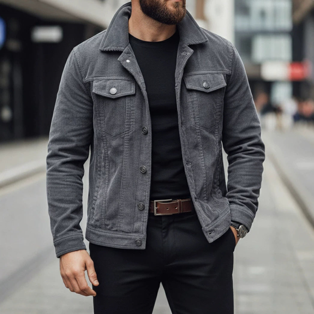 Herren Cordjacke mit Taschen – Taviero