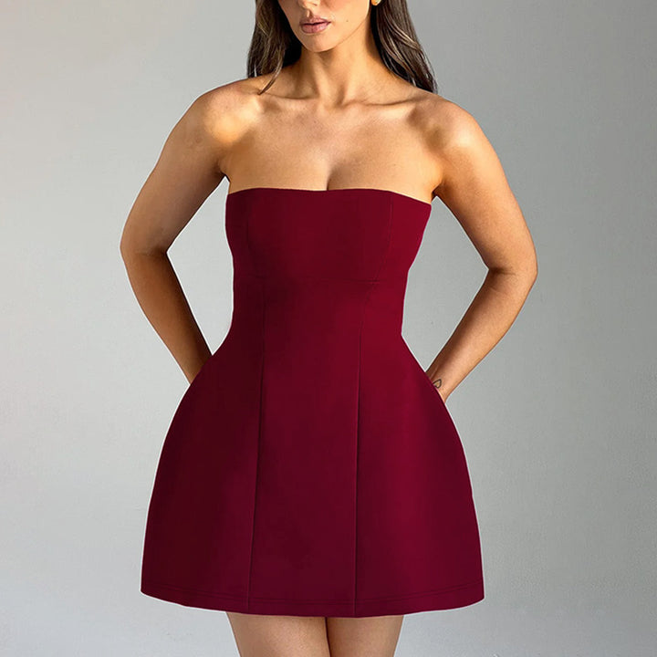 Damen schulterfreies Cocktailkleid mit elegantem Schnitt Echo Archiv