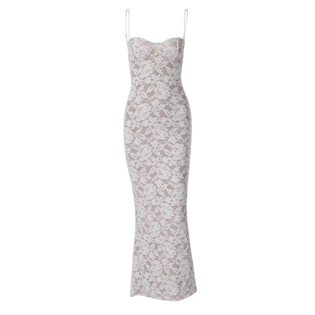 Damen Elegantes Spitzenkleid mit figurbetonter Silhouette und verstellbaren Spaghettiträgern Echo Archiv