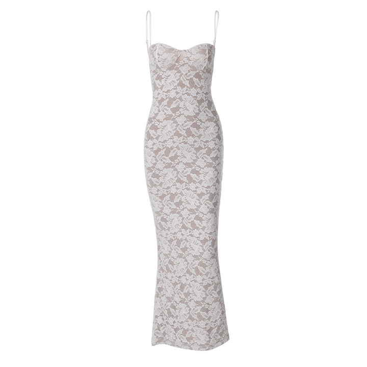 Damen Elegantes Spitzenkleid mit figurbetonter Silhouette und verstellbaren Spaghettiträgern Echo Archiv