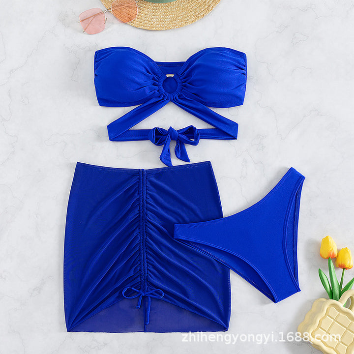 Damen Bandeau-Bikini mit verspieltem Wickeldesign Echo Archiv