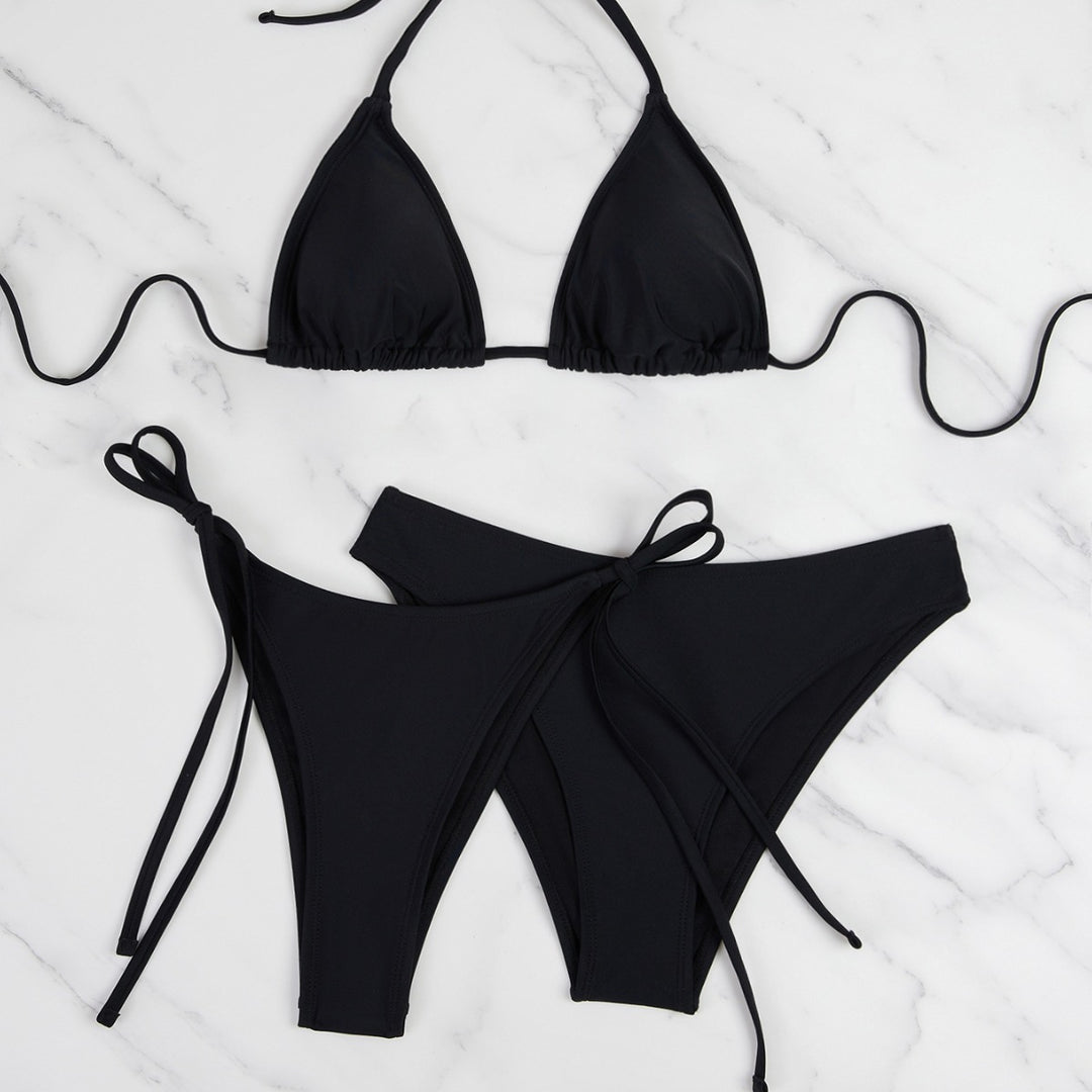 Damen Triangel-Bikini mit anpassbaren Bändern und hohen Beinausschnitten Echo Archiv