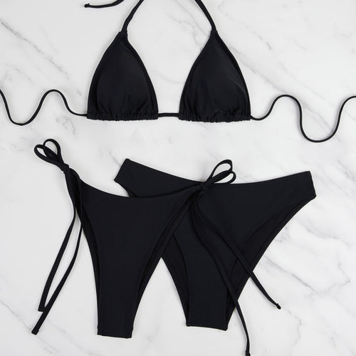 Damen Triangel-Bikini mit anpassbaren Bändern und hohen Beinausschnitten Echo Archiv