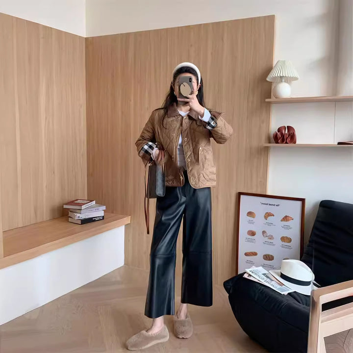 Damen Modische Steppjacke mit Taschen Echoarchiv