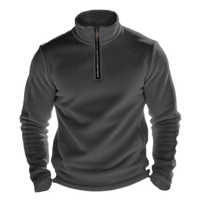 Herren Fleece-Pullover mit halbem Reißverschluss und praktischen Taschen Echoarchiv