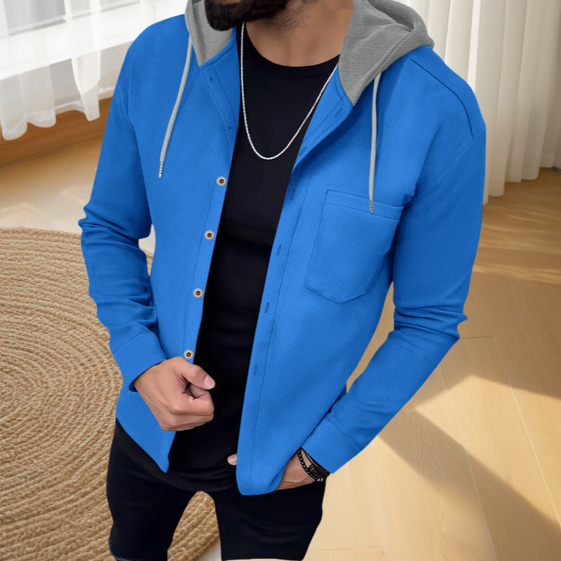 Herren Freizeitjacke mit integriertem Kapuzen-Design und modischem Schnitt Echoarchiv
