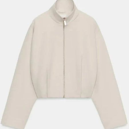 Damen Kurz geschnittener Boxy‑Blouson mit hohem Stehkragen und überschnittenen Ärmeln Echo Archiv