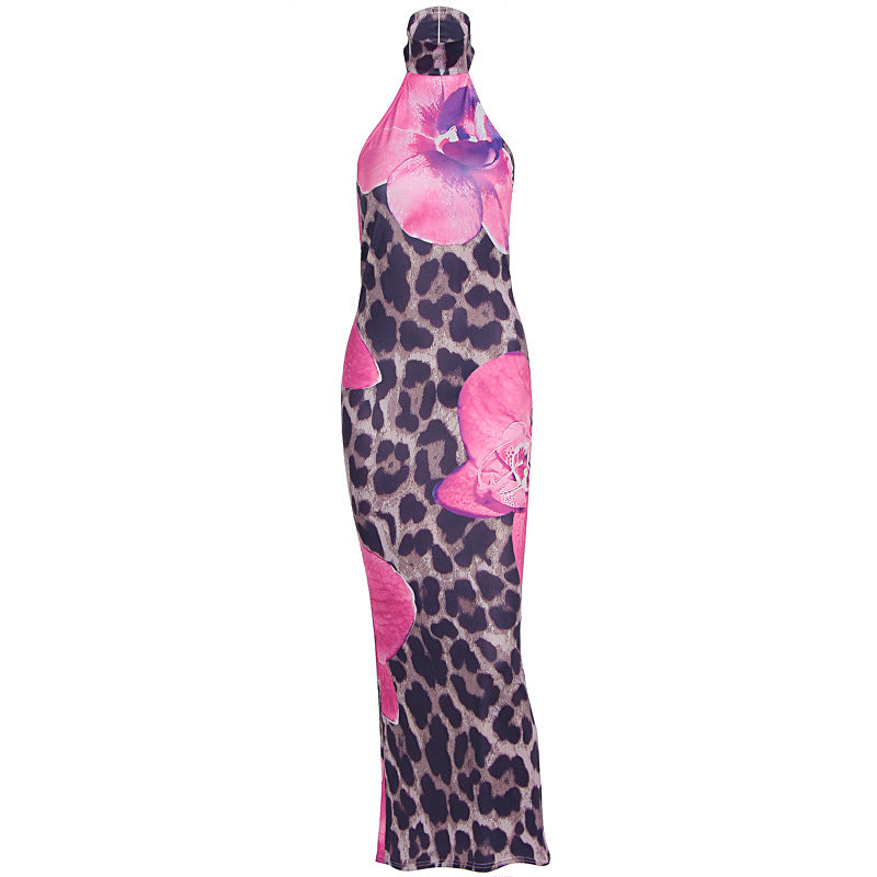 Damen Maxikleid mit schickem Blumen- und Tiermuster Echo Archiv