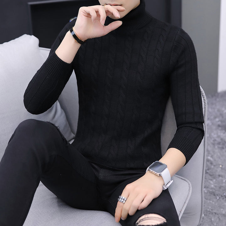 Herren raffinierter Strickrollkragenpullover Echoarchiv