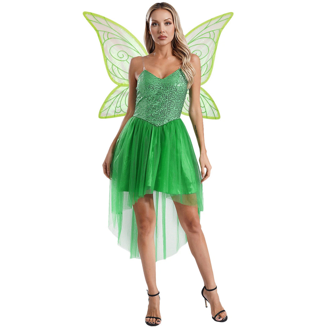 Damen Märchenhaftes Elfenkleid mit schimmernden Details und voluminösem Tüllsaum Echo Archiv
