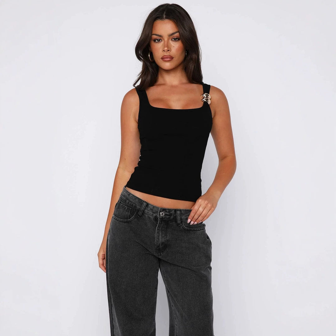 Damen Elegantes Trägershirt mit verschönernden Details Echo Archiv
