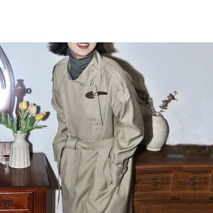 Damen Modische Utility-Jacke mit hohem Kragen Echoarchiv