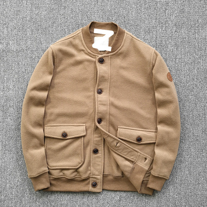 Damen lässige Sweatjacke mit Knopfleiste und praktischen Taschen Echoarchiv