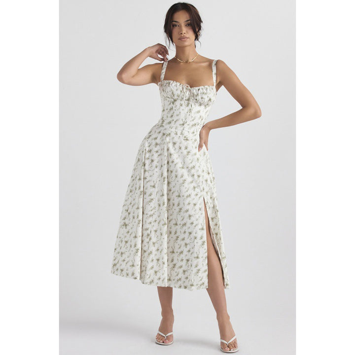 Damen Maxikleid mit floralem Design und elegantem Schlitz Echo Archiv