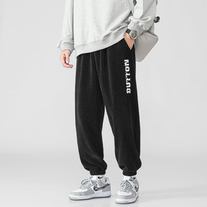 Herren Weiche Cord-Jogginghose im Relaxed-Fit mit elastischem Bund und Bündchen Echo Archiv