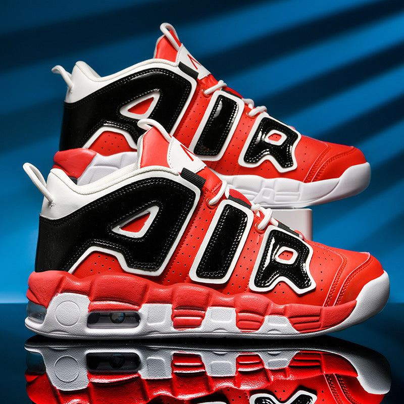Unisex hochwertige Streetball-Sneaker mit perforiertem Obermaterial, verstärkten Overlays und gedämpfter Wellen-Zwischensohle – Norré