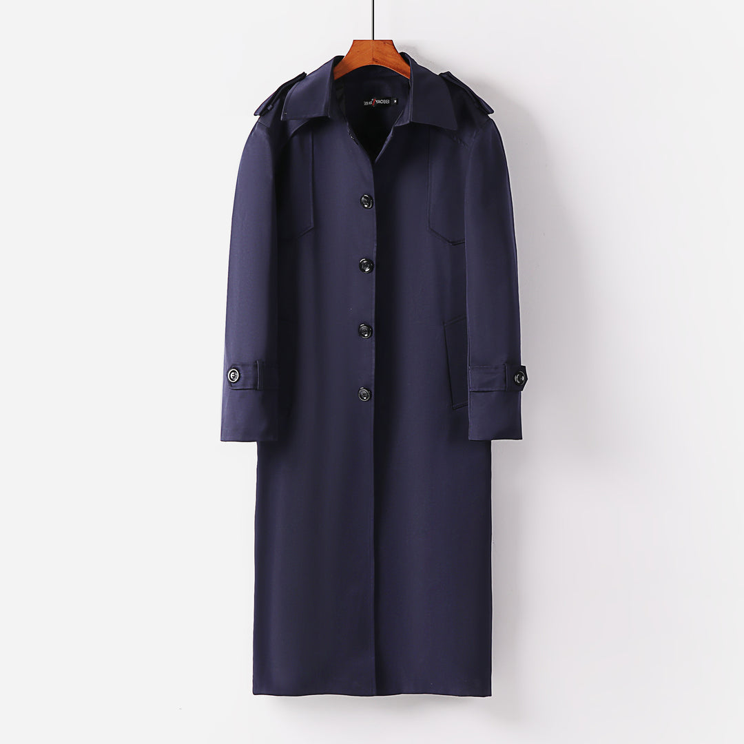 Damen eleganter leichter Trenchcoat mit Epauletten und Knopfleiste Echoarchiv