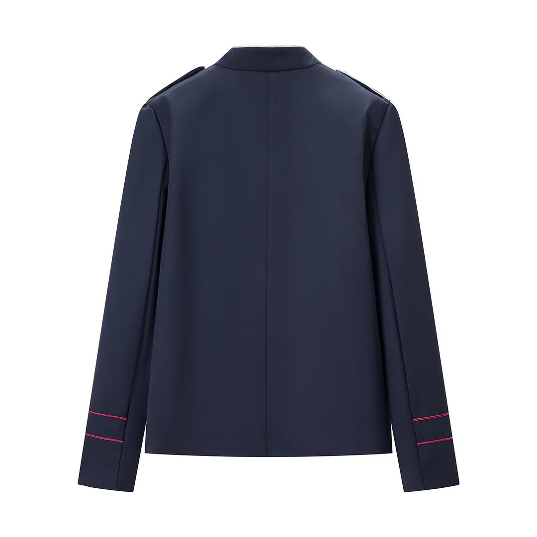 Damen Militärblazer mit Stehkragen, goldener Zierknopfreihe und Kordelbesatz Echo Archiv