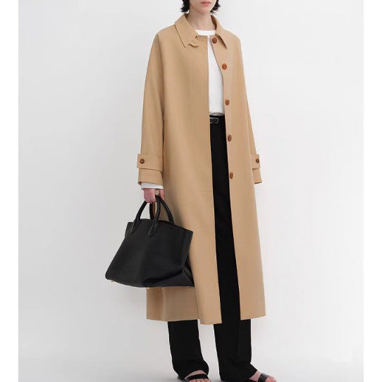 Damen Elegante lange Trenchcoat Echoarchiv
