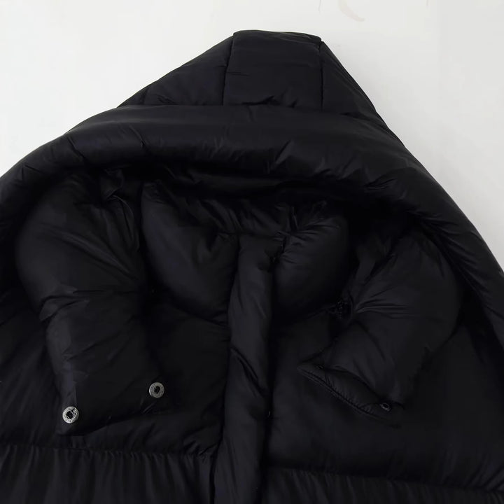 Damen nan oversized Steppjacke mit voluminöser Kapuze und aufgesetzten Pattentaschen Echo Archiv