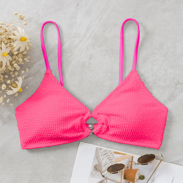 Damen Triangel-Bikini mit strukturiertem Design und seitlichem Ring Echo Archiv