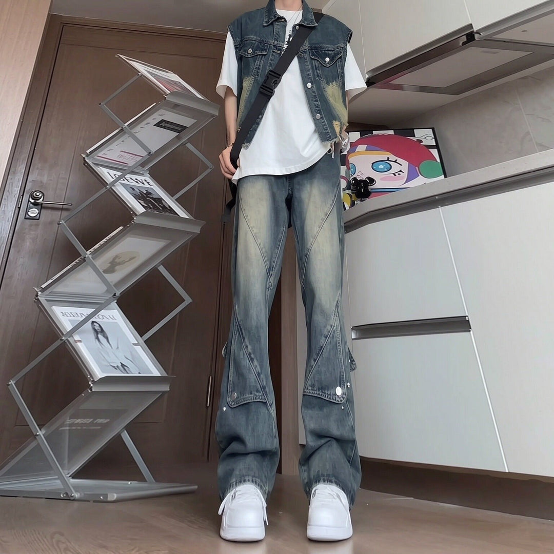 Damen Modische Relaxed-Fit Jeans Echoarchiv
