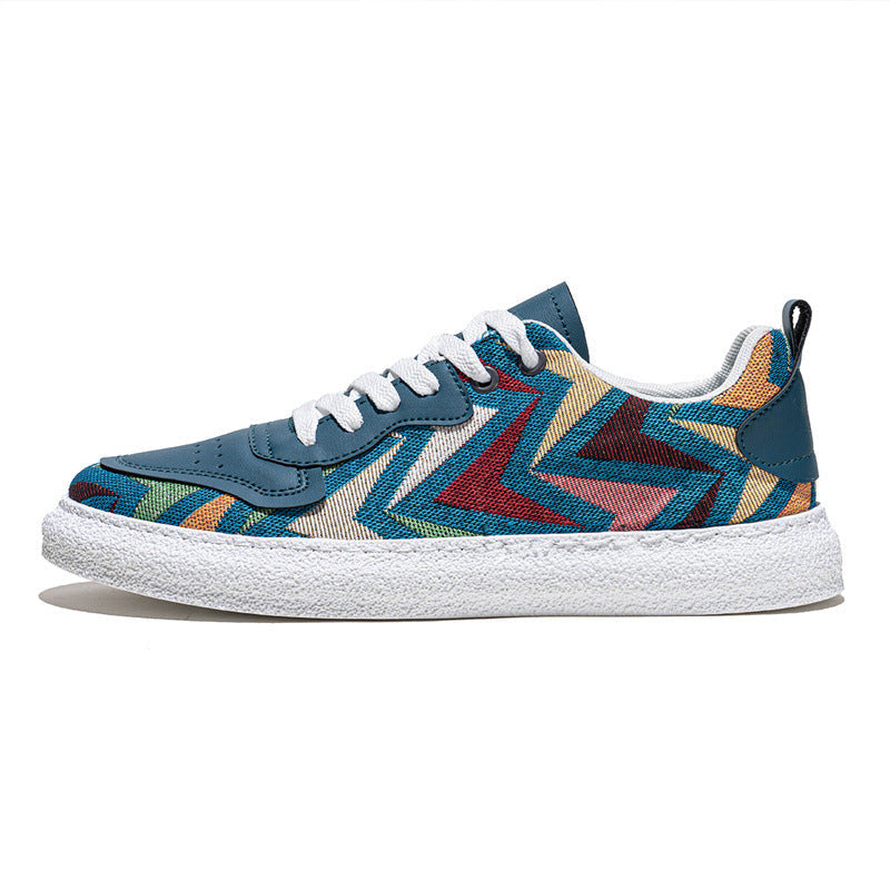 Damen Modische Sneakers mit buntem Zickzack-Muster und angenehmer Dämpfung Echo Archiv