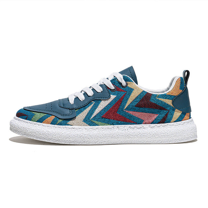 Damen Modische Sneakers mit buntem Zickzack-Muster und angenehmer Dämpfung Echo Archiv