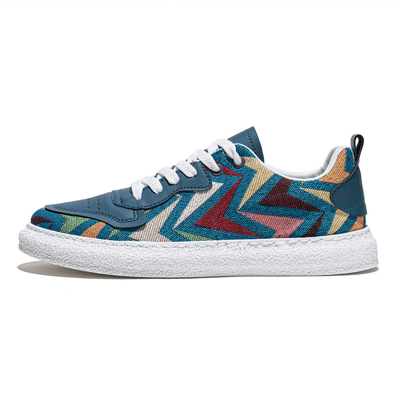 Damen Modische Sneakers mit farbenfrohem Chevron-Muster – Névara