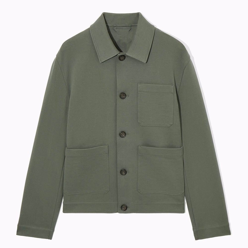 Herren modische Jacke mit aufgesetzten Taschen und hochwertigem Material Echoarchiv