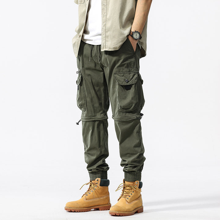 Herren funktionale Cargo-Hose mit verstellbarem Bund und Mehrzwecktaschen Echoarchiv