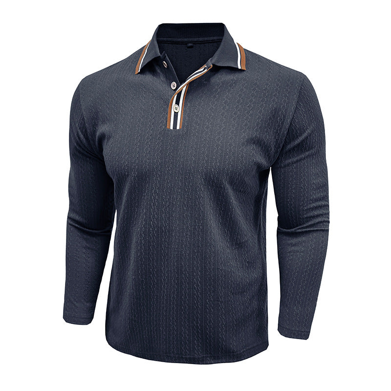 Herren Poloshirt mit strukturierter Oberfläche und modischem Kragen Echoarchiv