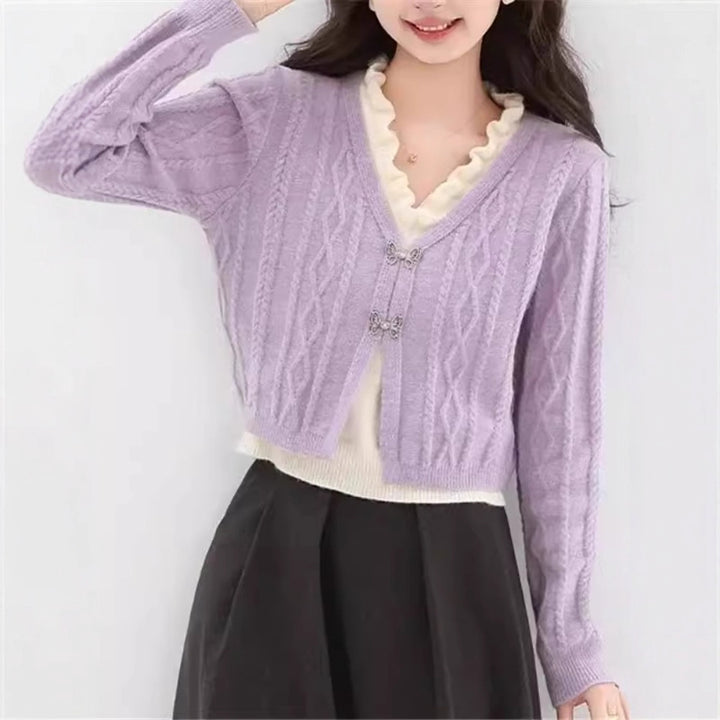 Damen Strickjacke mit V-Ausschnitt Echo Archiv