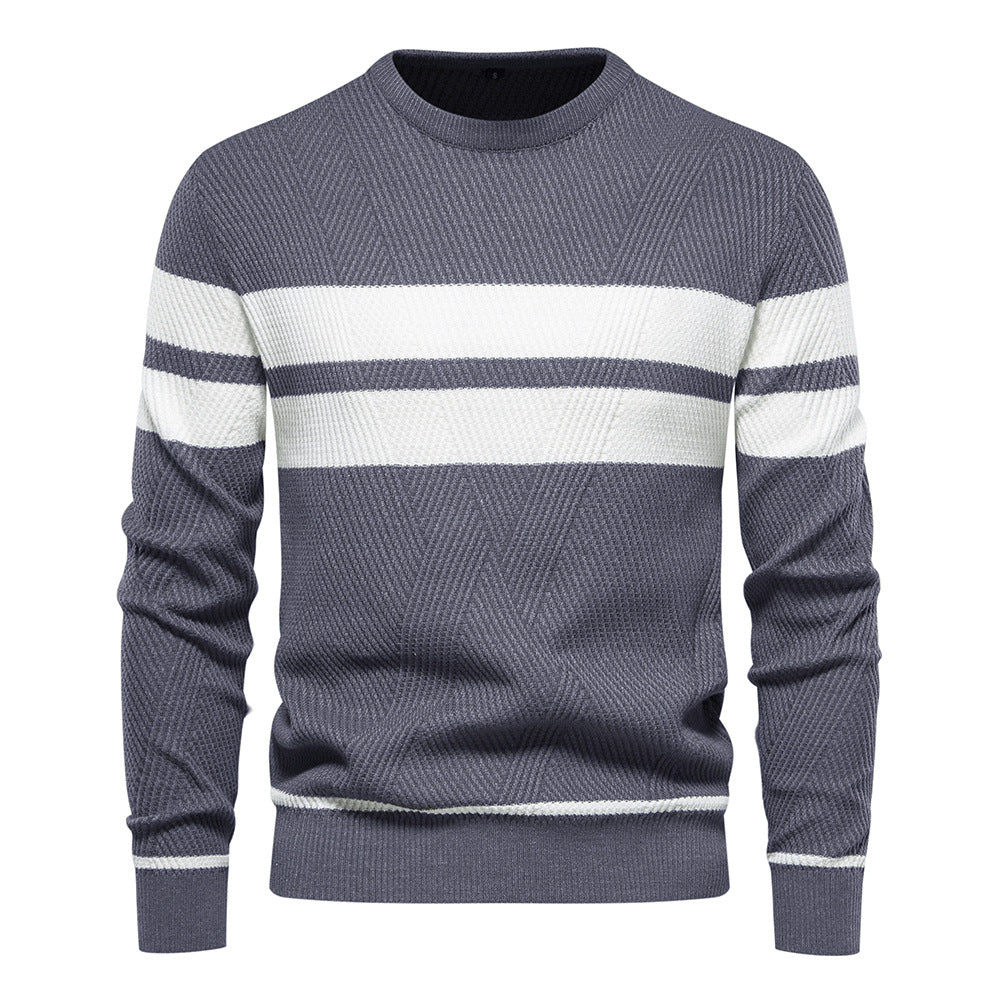 Herren strukturiertes Sweatshirt mit modernen Streifen Echoarchiv