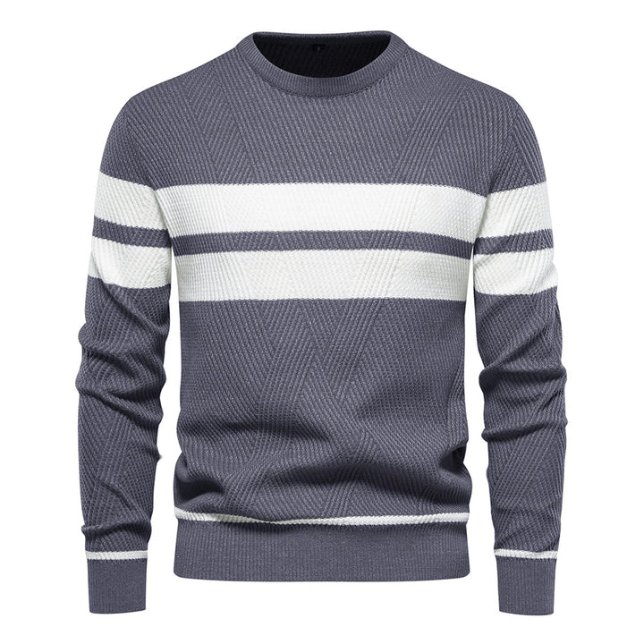 Herren strukturiertes Sweatshirt mit modernen Streifen Echoarchiv