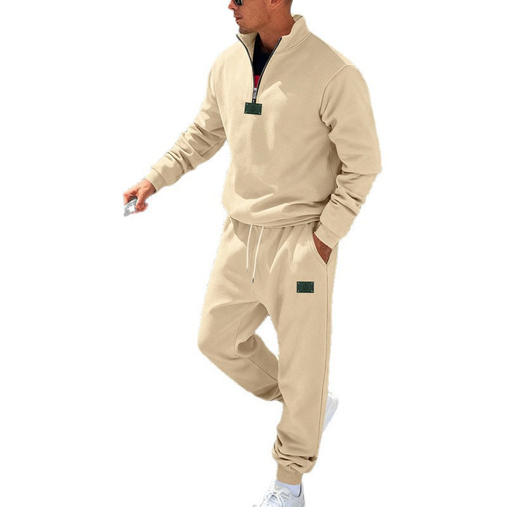 Herren nan komfortables Halbzip-Sweatset mit tapered Jogginghose und elastischem Tunnelzug Echo Archiv