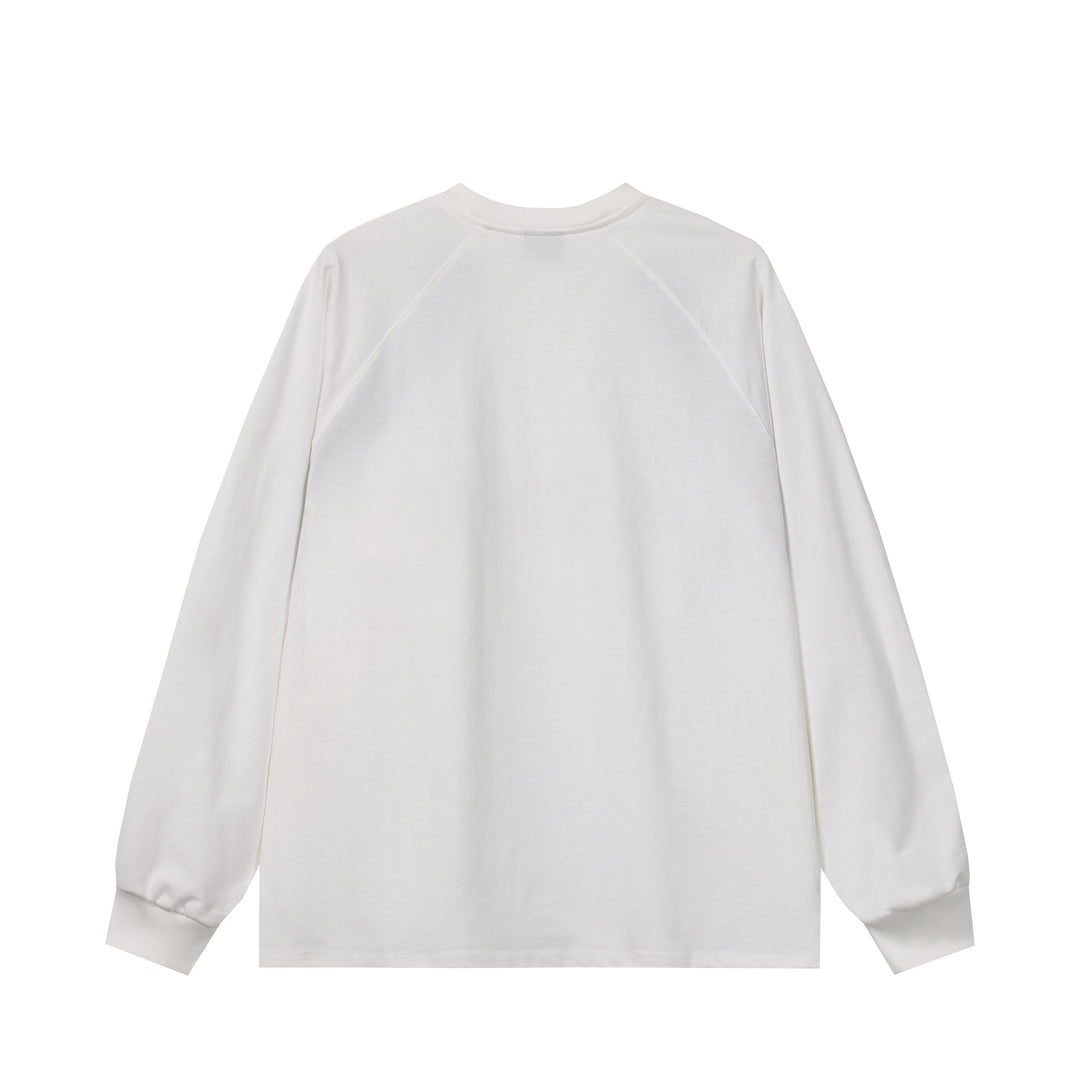 Unisex Oversize-Sweatshirt im Retro-Sportstil mit Raglanärmeln und Kontrastpaspel Echoarchiv