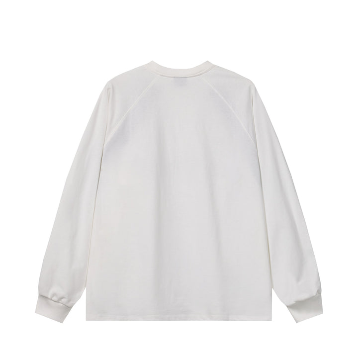 Unisex Oversize-Sweatshirt im Retro-Sportstil mit Raglanärmeln und Kontrastpaspel Echoarchiv