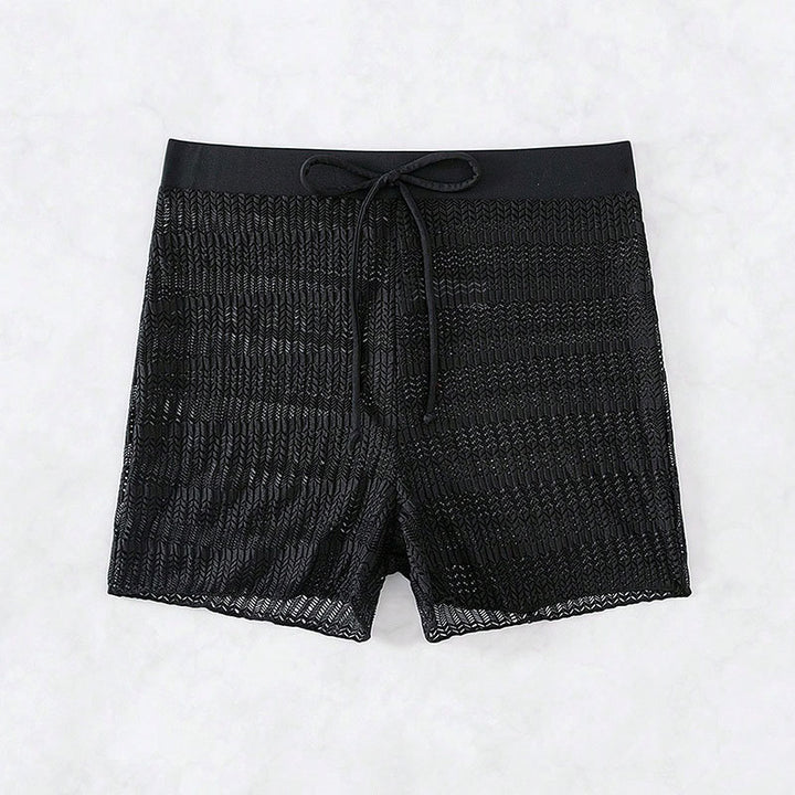 Damen Elegante Badeshorts mit transparentem Netzdesign Echo Archiv
