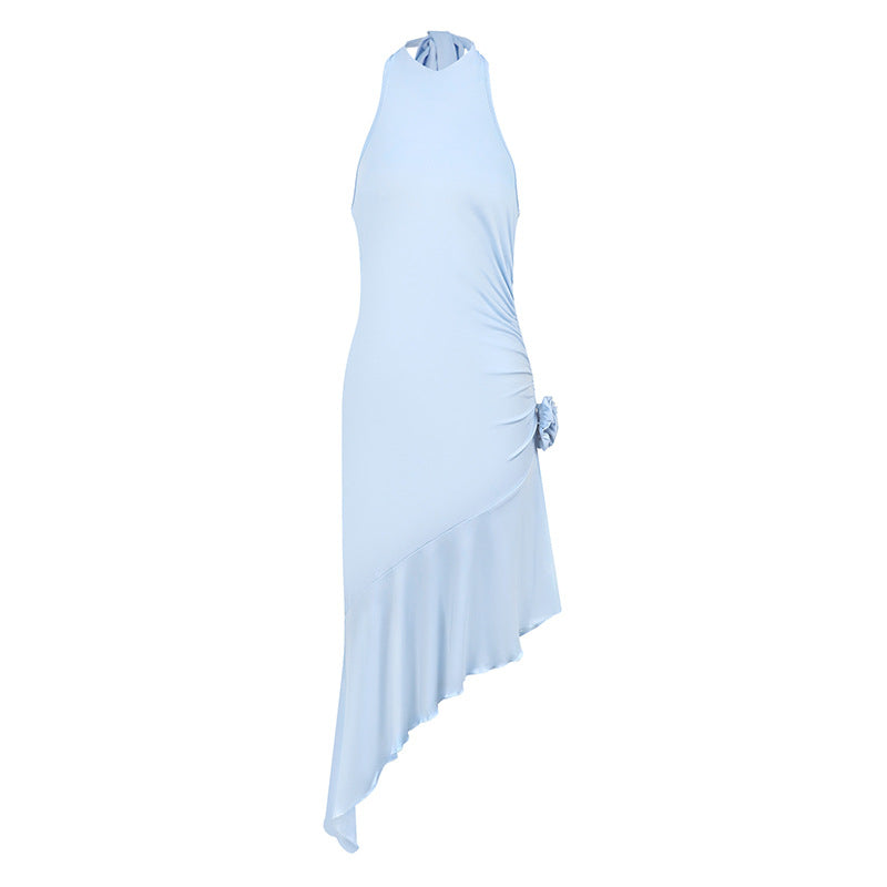 Damen asymmetrisches Wickelkleid mit zarten Rüschendetails Echo Archiv