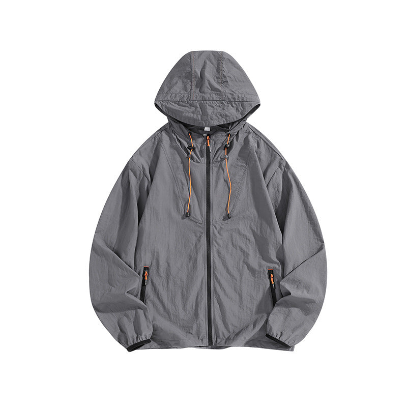 Herren Leichte Outdoorjacke mit Kapuze und praktischen Reißverschlusstaschen Echo Archiv