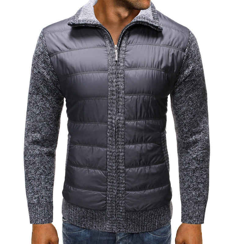 Herren Modern gesteppte Strickjacke Echoarchiv