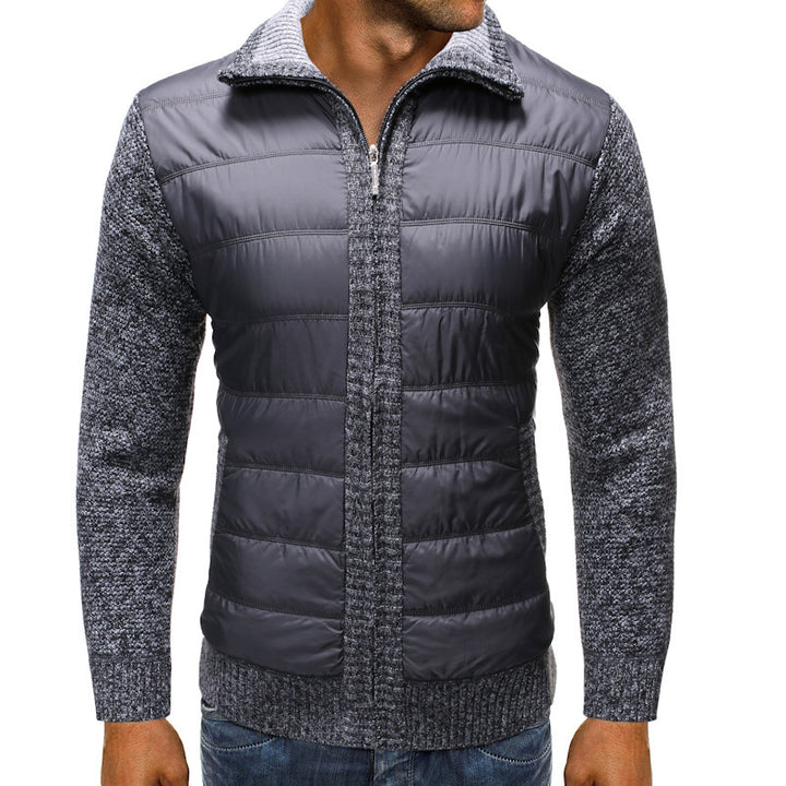Herren Modern gesteppte Strickjacke Echoarchiv