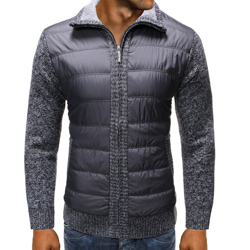 Herren Modern gesteppte Strickjacke Echoarchiv