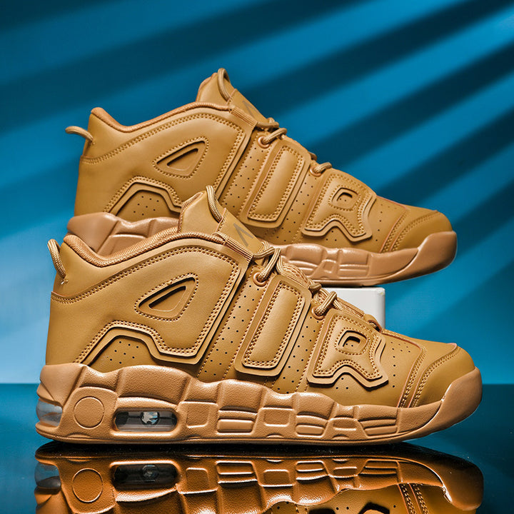 Unisex hochwertige Streetball-Sneaker mit perforiertem Obermaterial, verstärkten Overlays und gedämpfter Wellen-Zwischensohle – Norré