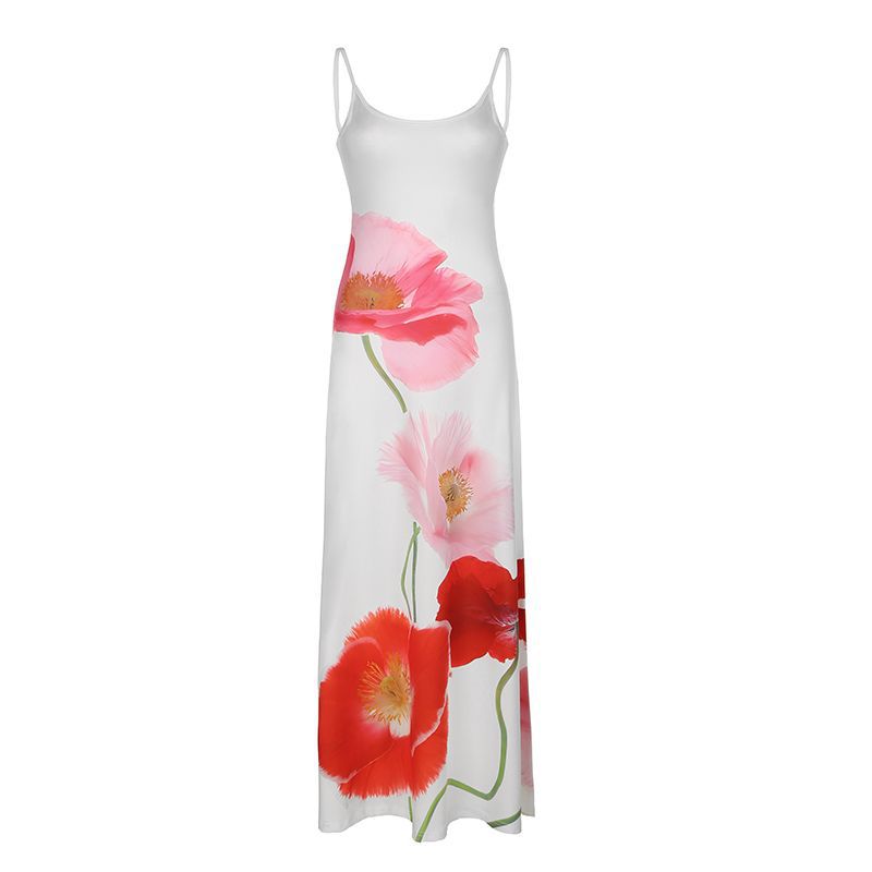 Damen Maxikleid mit floralem Print und feinen Spaghettiträgern Echo Archiv