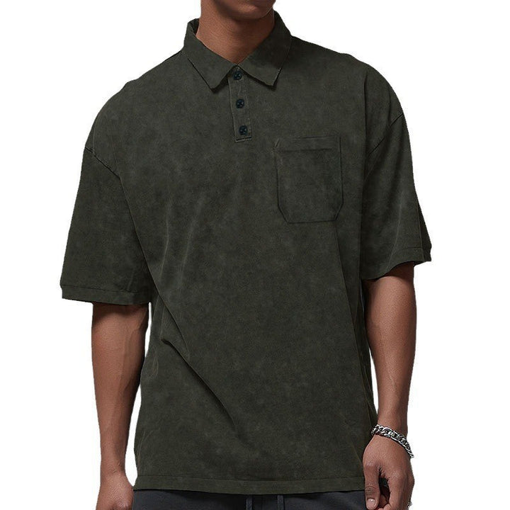 Herren Poloshirt mit strukturiertem Design und praktischer Brusttasche Echoarchiv